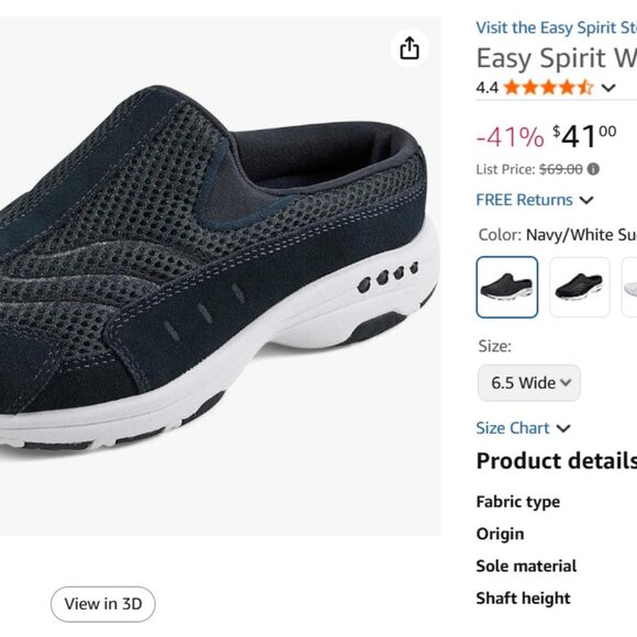 Boxed Easy Spirit Women's Traveltime Slip-On Mule / Black Mesh Mules - SIZE 10M - Picture 12 of 15